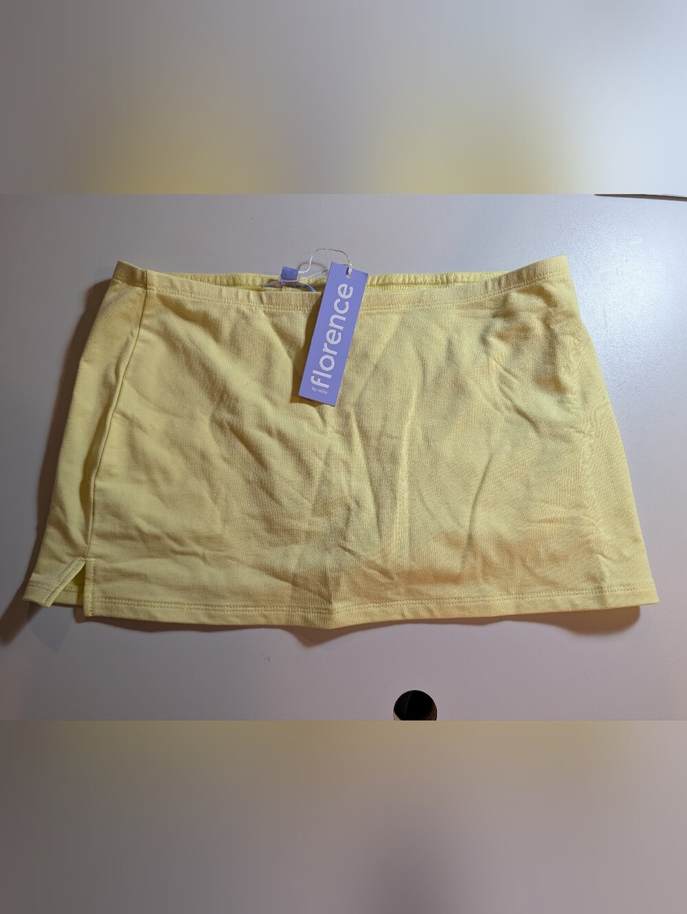Florence By Mills Large Yellow Cotton Blend Mini Skort NWT